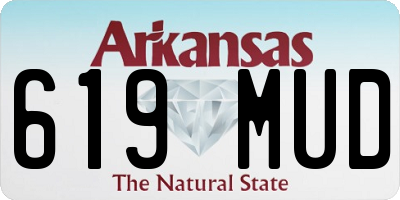 AR license plate 619MUD