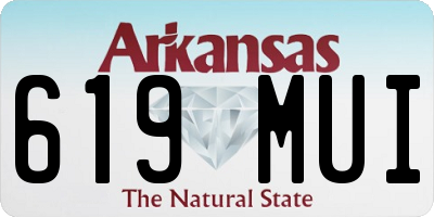 AR license plate 619MUI