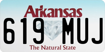 AR license plate 619MUJ