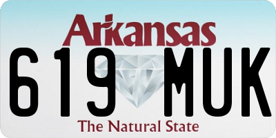 AR license plate 619MUK