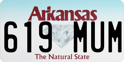 AR license plate 619MUM