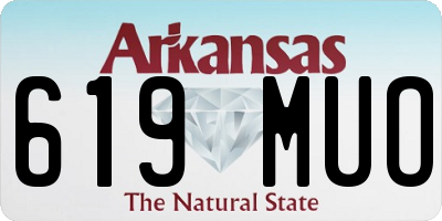 AR license plate 619MUO