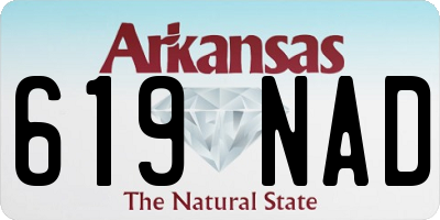 AR license plate 619NAD