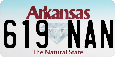 AR license plate 619NAN