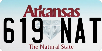 AR license plate 619NAT