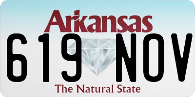 AR license plate 619NOV