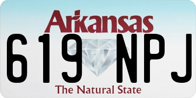AR license plate 619NPJ