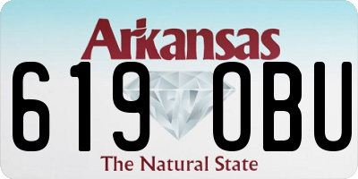 AR license plate 619OBU