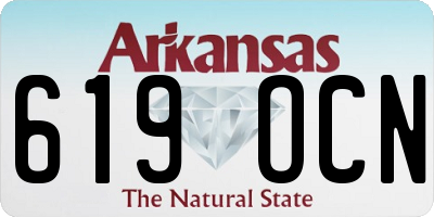 AR license plate 619OCN