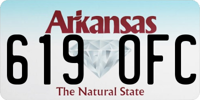 AR license plate 619OFC