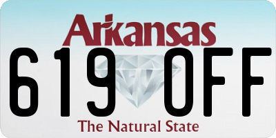 AR license plate 619OFF