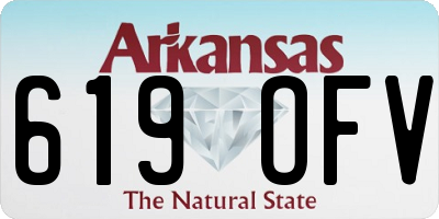 AR license plate 619OFV