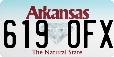 AR license plate 619OFX