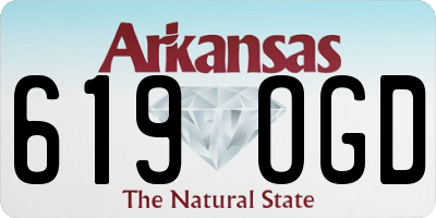 AR license plate 619OGD