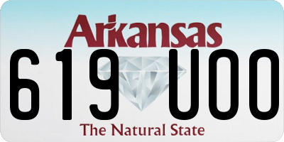 AR license plate 619UOO