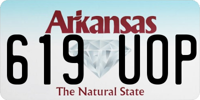 AR license plate 619UOP