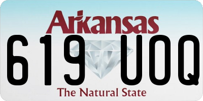 AR license plate 619UOQ