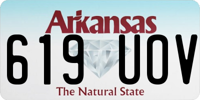 AR license plate 619UOV