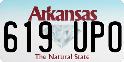 AR license plate 619UPO