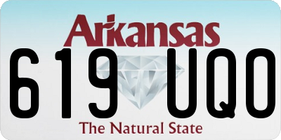 AR license plate 619UQO