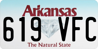 AR license plate 619VFC