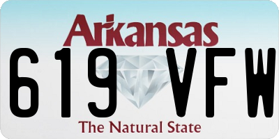 AR license plate 619VFW