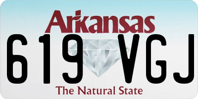 AR license plate 619VGJ