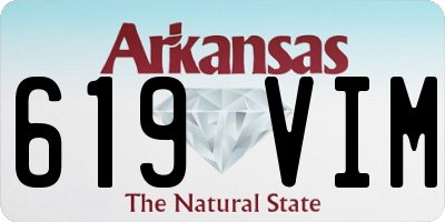 AR license plate 619VIM
