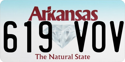 AR license plate 619VOV