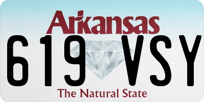 AR license plate 619VSY