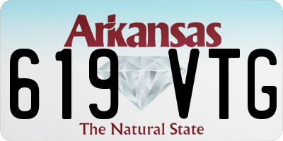 AR license plate 619VTG