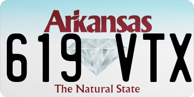 AR license plate 619VTX