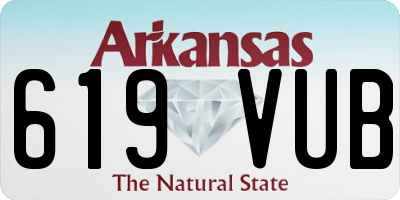 AR license plate 619VUB