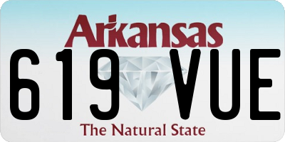 AR license plate 619VUE
