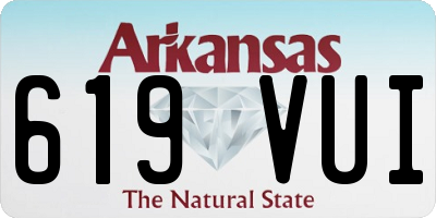 AR license plate 619VUI