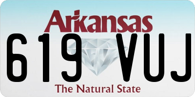 AR license plate 619VUJ
