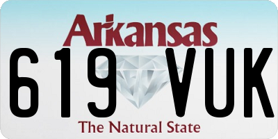 AR license plate 619VUK