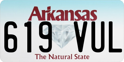 AR license plate 619VUL