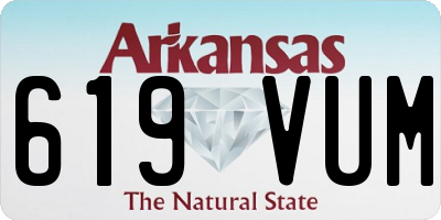 AR license plate 619VUM