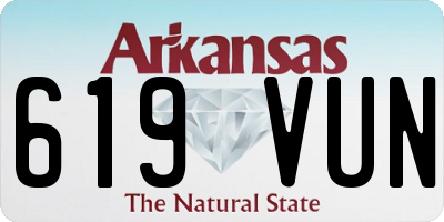 AR license plate 619VUN