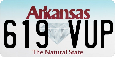 AR license plate 619VUP