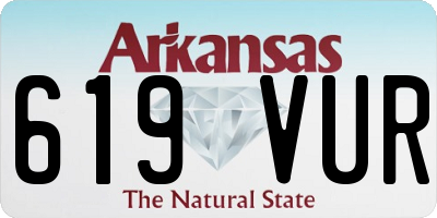 AR license plate 619VUR