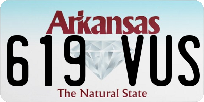 AR license plate 619VUS