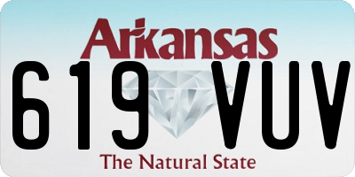 AR license plate 619VUV