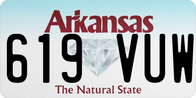 AR license plate 619VUW