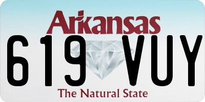 AR license plate 619VUY