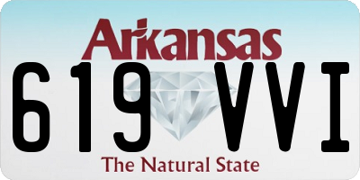 AR license plate 619VVI