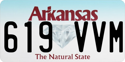 AR license plate 619VVM