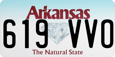 AR license plate 619VVO
