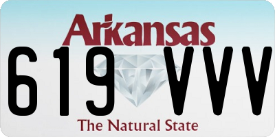 AR license plate 619VVV